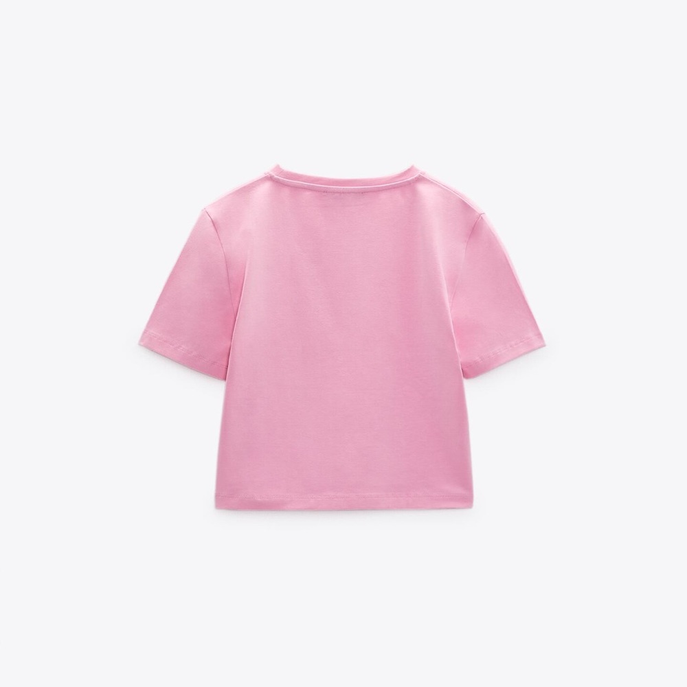 Pink Cropped Tee